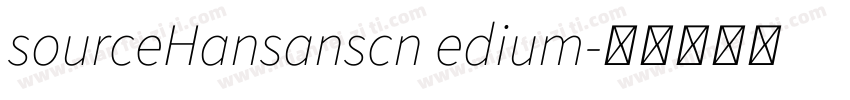 sourceHansanscn edium字体转换